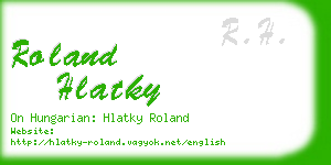 roland hlatky business card